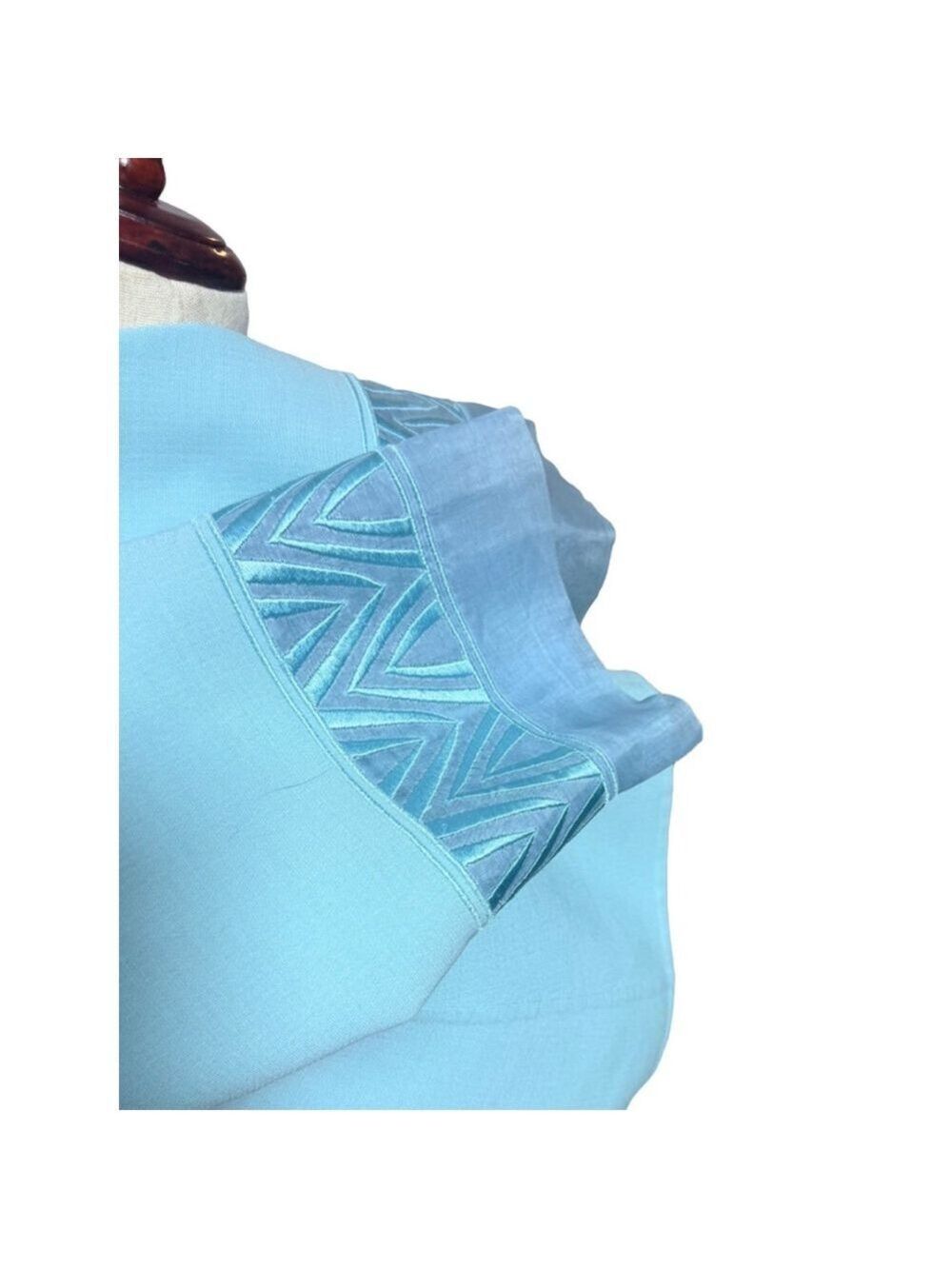 Vintage baby blue suit. Italy.size 46 women's skirt top. Large - Picture 6 of 16